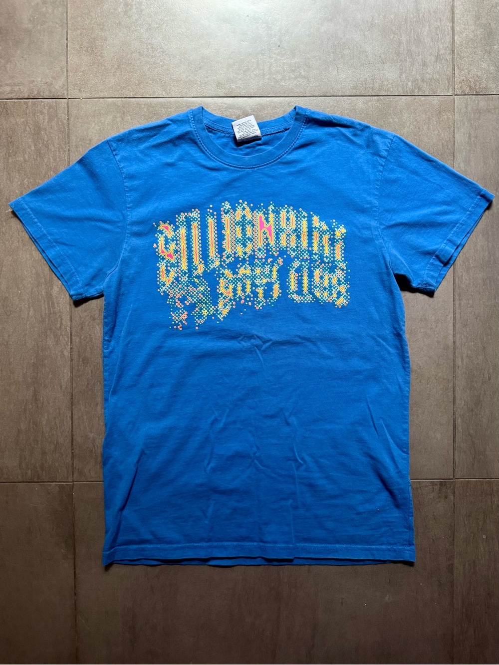 Billionaire Boys Club BB Creation Blue Pixel Logo Short-Sleeve Tee, Size Small